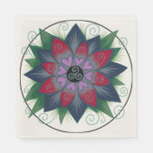 Herzen und Reben Serviette (Vorderseite)