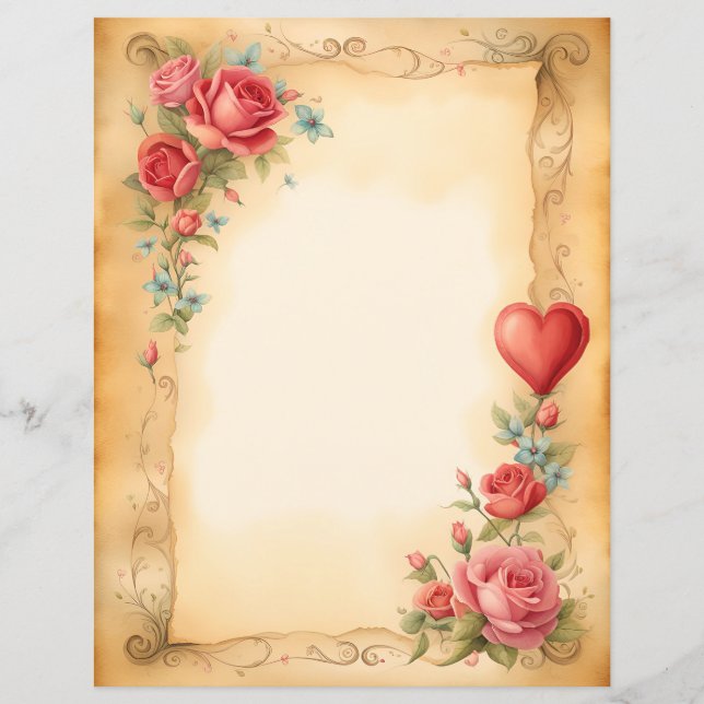 Herzen und Rose (Vorderseite)