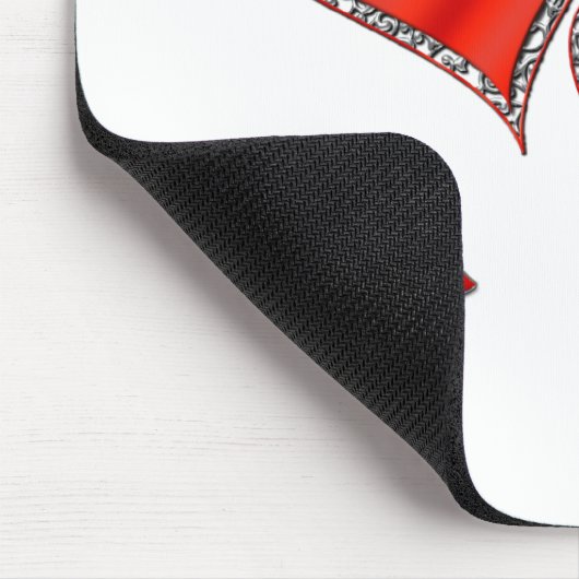 Herzen und Rose Mousepad (Ecke)