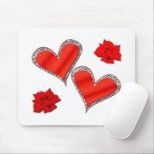 Herzen und Rose Mousepad (Mit Mouse)