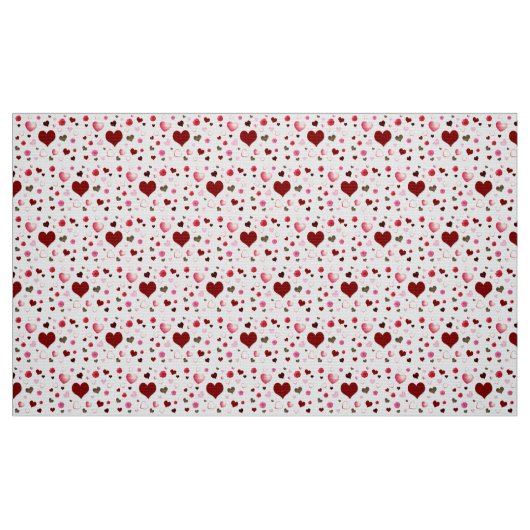 Herzen und Rose Stoff (Fat Quarter (45,7 x 55,9 cm))