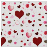Herzen und Rose Stoff (Nahaufnahme)