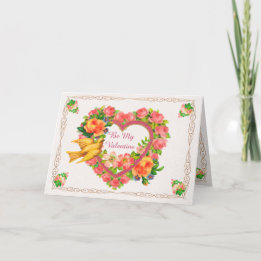 Herzen und Rosen Fancy Romance Valentinskarte Karte