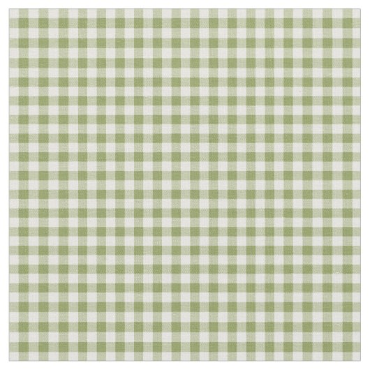 Herzen und Rosen-grünes Karo-Gingham-Gewebe Stoff (Nahaufnahme)