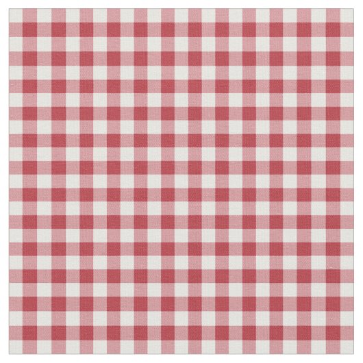 Herzen und Rosen-rotes Karo-Gingham-Gewebe Stoff (Nahaufnahme)