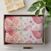 Herzen und Rosen Seidenpapier (Geschenk)