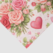 Herzen und Rosen Seidenpapier (Detail)