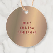 HERZEN UND ROTE GOLDGESCHENKE GESCHENKANHÄNGER (Rückseite)