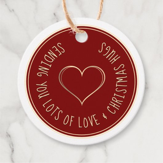 HERZEN UND ROTE GOLDGESCHENKE GESCHENKANHÄNGER (Vorderseite)