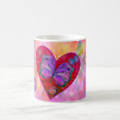 Herzen und Schmetterlings-Tasse Kaffeetasse (Mittel)