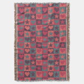 Herzen und Sternchen-Vereinbarung Rosa Decke (Vorderseite Vertikal)