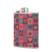 Herzen und Sternchen-Vereinbarung Rosa Flachmann (Links)