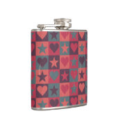 Herzen und Sternchen-Vereinbarung Rosa Flachmann (Rechts)