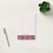 Herzen- und Sterne-Muster Rosa Post-it Klebezettel (Büro)