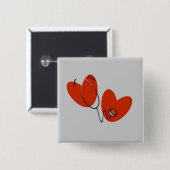 Herzen und Stethoskop-T - Shirts und Geschenke Button (Vorne & Hinten)
