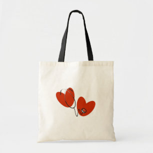 Herzen und Stethoskop-T - Shirts und Geschenke Tragetasche