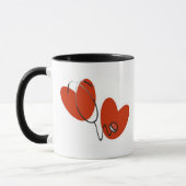 Herzen und Stethoskop-Tasse Tasse (Links)
