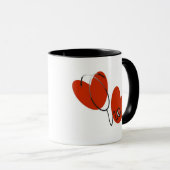 Herzen und Stethoskop-Tasse Tasse (VorderseiteRechts)