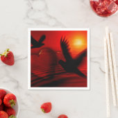 Herzen und Tauben Serviette (Beispiel)
