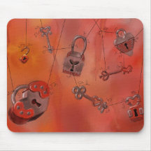 Herzen und Verschlüsse, Aquarell-Malerei