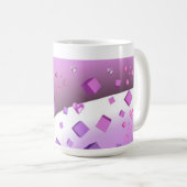 Herzen und Würfel Kaffeetasse (VorderseiteRechts)