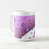 Herzen und Würfel Kaffeetasse (Vorderseite Links)