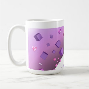 Herzen und Würfel Kaffeetasse