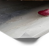 Herzen Valentinstag Druck, Blumen Romantischer Boh Poster (Ecke)