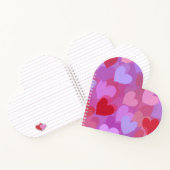 Herzen Valentinstag Liebesdesign Notizblock (Innenseite)