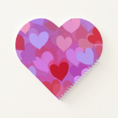 Herzen Valentinstag Liebesdesign Notizblock (Rückseite)