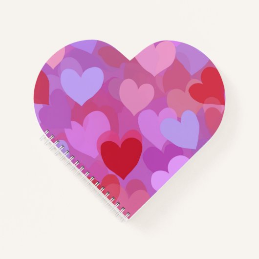 Herzen Valentinstag Liebesdesign Notizblock (Vorderseite)