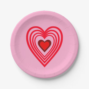 Herzen Valentinstag Rosa Rot Liebe 4Robin Pappteller