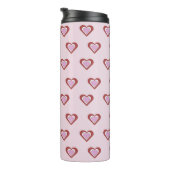 Herzen, Valentinstag Thermosbecher (Nach rechts gedreht)