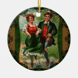 Herzen voller Freude - Irischer Tanzschmuck Keramik Ornament
