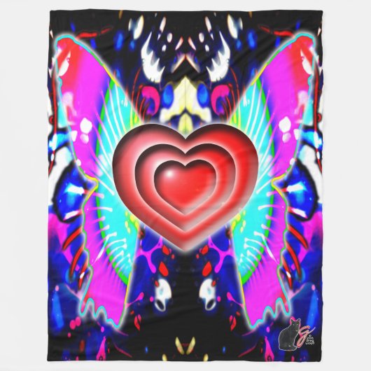 Herzen von Glys Fleece Blanket (Vorderseite)