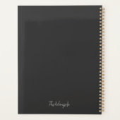 Herzen von Jesus und Mary Black and Gold Muster Planer (Rückseite)