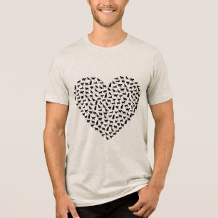 Herzen von Katzen T-Shirt Tri-Blend Shirt