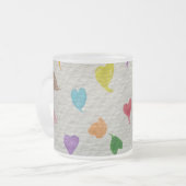 Herzen Wasserfarbe Kaffeetasse (Vorderseite Links)