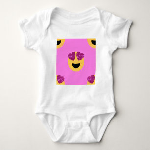 Herzenaugen-Emoji Baby Strampler