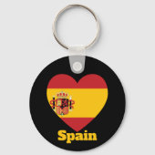 Herzenflagge Spanien Schlüsselanhänger (Rückseite)