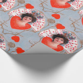 HERZENFRAU, Valentinstag Geschenkpapier (Ecke)