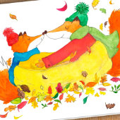 Herzenfüchse - Grußkarte von Nicole Janes Karte