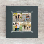Herzengegend Jubiläum und Hochzeitsfotocollage Künstlicher Leinwanddruck<br><div class="desc">Dieses Foto Leinwand wird eine perfekte Mischung aus Eleganz und persönlicher Touch für Liebe und Zusammensein. Dieses einzigartige Stück ermöglicht Ihnen, vier Ihrer hochgeschätzten Fotos zu präsentieren, die wunderschön mit einem romantischen, herzförmigen Eckrahmen gestaltet sind, der Ihren Erinnerungen eine sentimentale Touch verleiht. Sie können die Namen und das besondere Jahr...</div>
