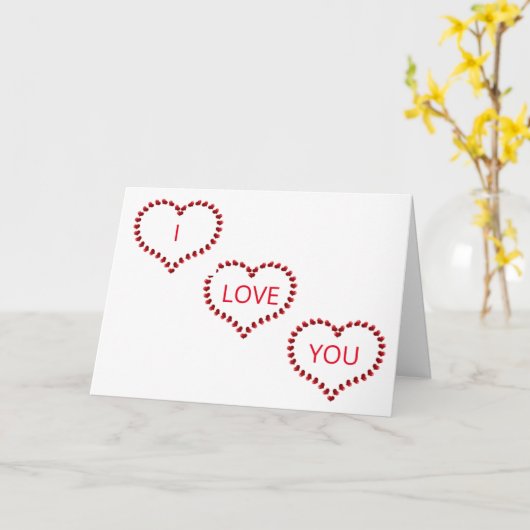 HERZENNACHRICHTEN SAGEN: "I LIEBE YOU" KARTE (Gelbe Blume)