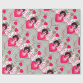 HERZENQUEN, Rosa Fuchsienfeiertag Geschenkpapier (Flach)