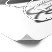 Herzenrotes Herz mit Text "Ich finde toll U" Poster (Ecke)