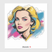 Herzensangelegenheit Die verrückt,verliebte Frau Aufkleber (Blatt)