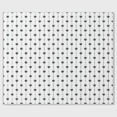 Herzensbänder in Schwarz Geschenkpapier (Flach)