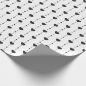 Herzensbänder in Schwarz Geschenkpapier (Ecke)