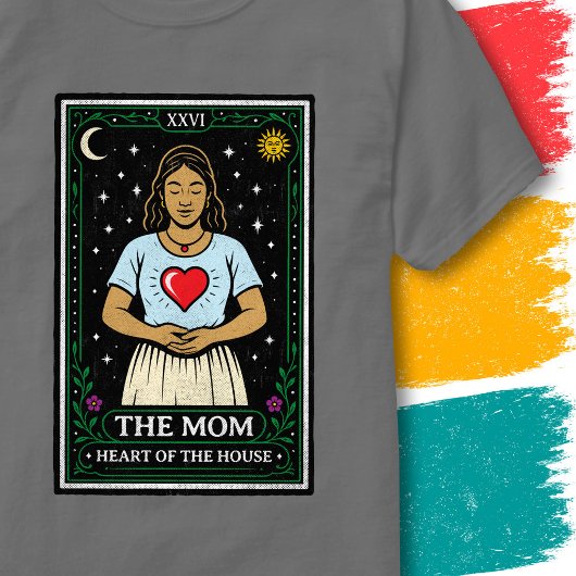 Herzensblumen der Mutter Tarot-Stil Mama T-Shirt